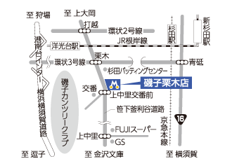 トヨタモビリティ神奈川 磯子栗木店の地図