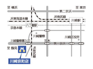 トヨタモビリティ神奈川 川崎京町店の地図