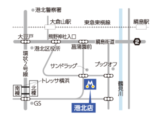 トヨタモビリティ神奈川 港北店の地図