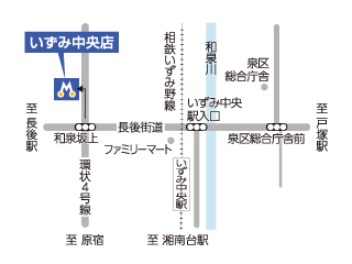 トヨタモビリティ神奈川 いずみ中央店の地図