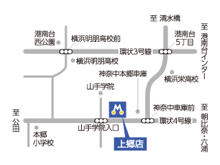 トヨタモビリティ神奈川 上郷店の地図