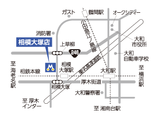 トヨタモビリティ神奈川 相模大塚店の地図