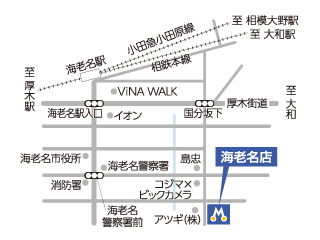 トヨタモビリティ神奈川 海老名店の地図