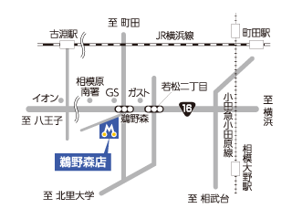 トヨタモビリティ神奈川 鵜野森店の地図