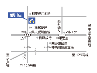 トヨタモビリティ神奈川 愛川店の地図