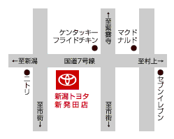 新潟トヨタ自動車&nbsp;新発田店の地図