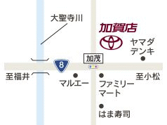 石川トヨタ自動車 加賀店の地図