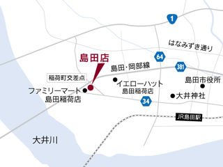 静岡トヨタ 島田店の地図