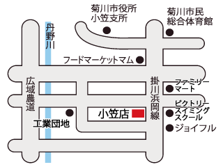 静岡トヨタ 小笠店の地図