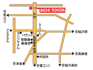 愛知トヨタ自動車 稲沢店の地図
