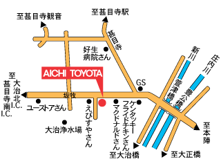 愛知トヨタ自動車 大治店の地図