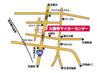 愛知トヨタ自動車 大樹寺マイカーセンターの地図
