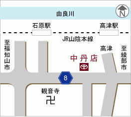 京都トヨタ自動車 中丹店の地図