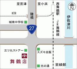 京都トヨタ自動車 舞鶴店の地図