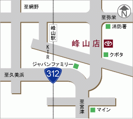 京都トヨタ自動車 峰山店の地図