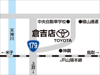 鳥取トヨタ自動車 倉吉店の地図
