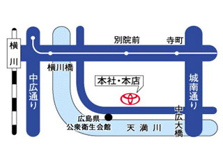 広島トヨタ自動車 本店の地図