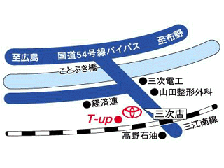 広島トヨタ自動車 三次店の地図