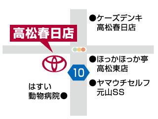 香川トヨタ 高松春日店の地図