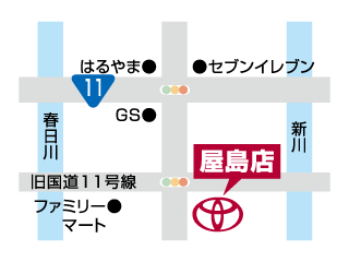 香川トヨタ 屋島店の地図