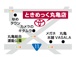 香川トヨタ ときめっく丸亀店の地図