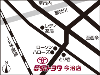 愛媛トヨタ自動車 今治店の地図