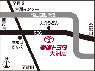 愛媛トヨタ自動車 大洲店の地図