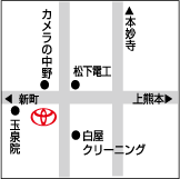熊本トヨタ自動車 上熊本店の地図