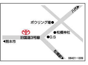 熊本トヨタ自動車 宇城店の地図