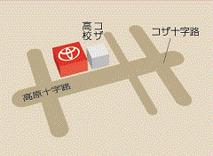 沖縄トヨタ自動車 トヨタウンコザ店の地図