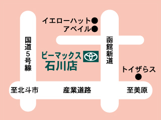 函館トヨペット ＢｅＭａＸ石川店の地図