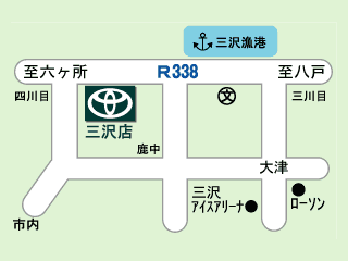 青森トヨペット 三沢店の地図