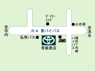 青森トヨペット 青森東店の地図