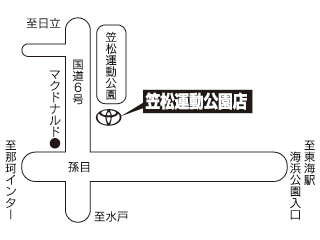 茨城トヨペット 笠松運動公園店の地図