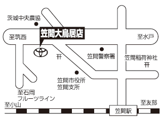 茨城トヨペット 笠間大鳥居店の地図