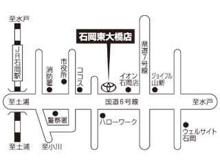 茨城トヨペット 石岡東大橋店の地図