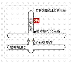 栃木トヨペット&nbsp;宇都宮今泉店の地図