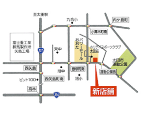 群馬トヨペット ヴィ－パ－ク太田店の地図