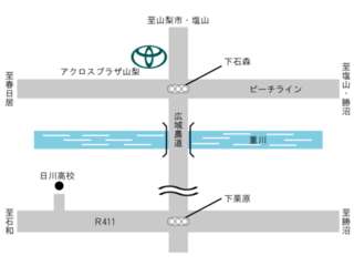 山梨トヨペット 日川店の地図