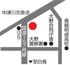 福井トヨペット 大野店の地図
