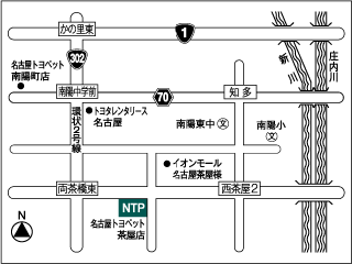 ＮＴＰ名古屋トヨペット 茶屋店の地図