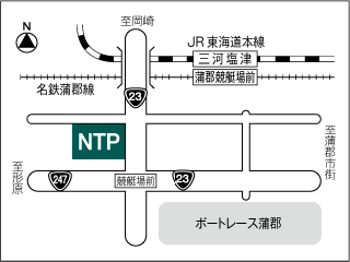 ＮＴＰ名古屋トヨペット 蒲郡店の地図