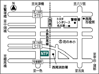 ＮＴＰ名古屋トヨペット 西尾店の地図
