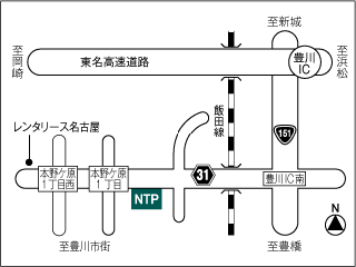 ＮＴＰ名古屋トヨペット 豊川店の地図