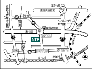 ＮＴＰ名古屋トヨペット 勝川店の地図
