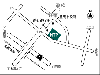 ＮＴＰ名古屋トヨペット 豊明店の地図