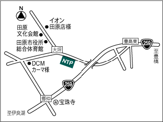 ＮＴＰ名古屋トヨペット 田原店の地図