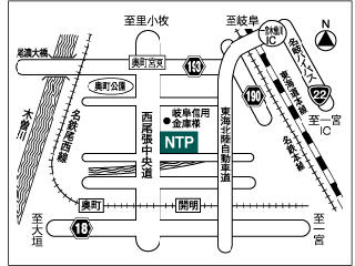 ＮＴＰ名古屋トヨペット 奥町店の地図