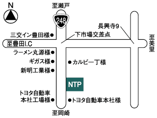 ＮＴＰ名古屋トヨペット トヨタ２４８店の地図