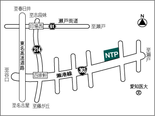 ＮＴＰ名古屋トヨペット 本地ヶ原店の地図
